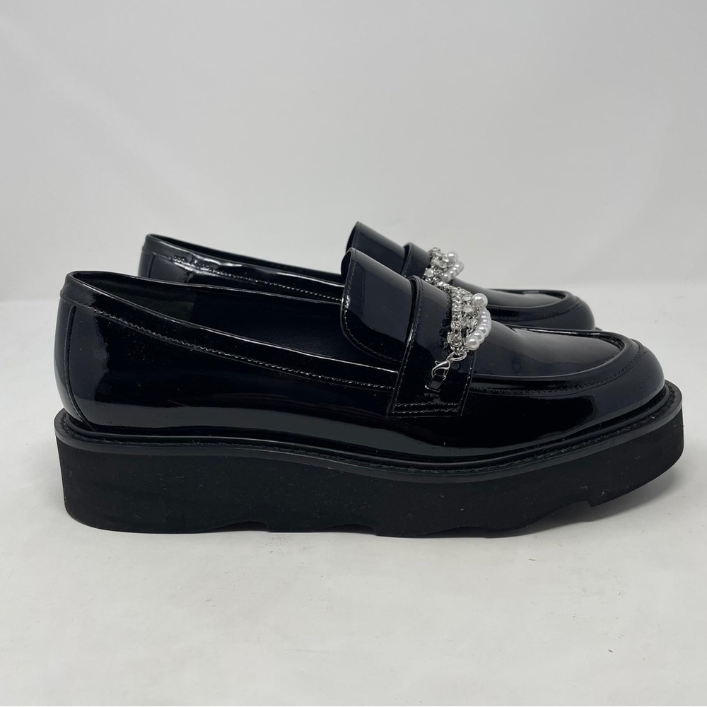 Stuart Weitzman Pearldrop Slip On Platform Loafer Flats - NWT - Picture 9 of 15